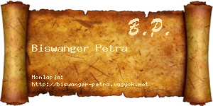 Biswanger Petra névjegykártya