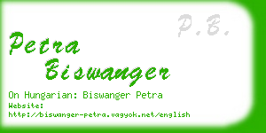 petra biswanger business card